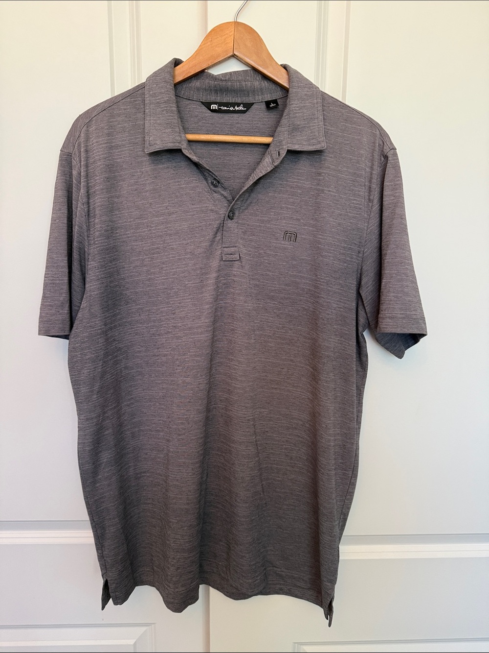 Travis Mathew Heather Gray Men's Polo